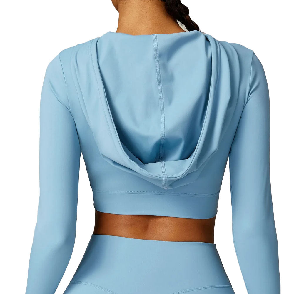 KALISI Long Sleeve Cropped Jumper with Leggings SET Blue