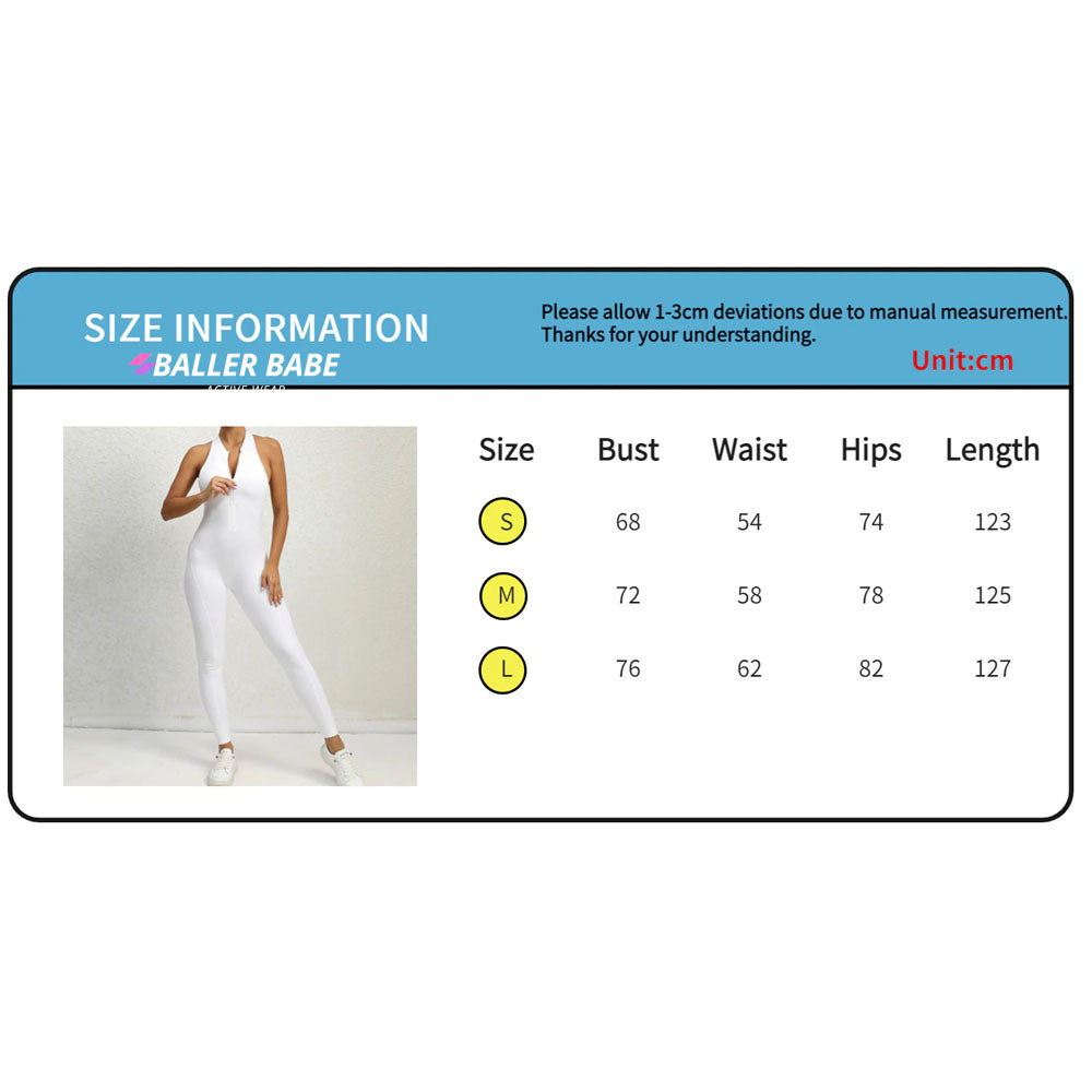 Full Length gym Bodysuit with Zip Blue