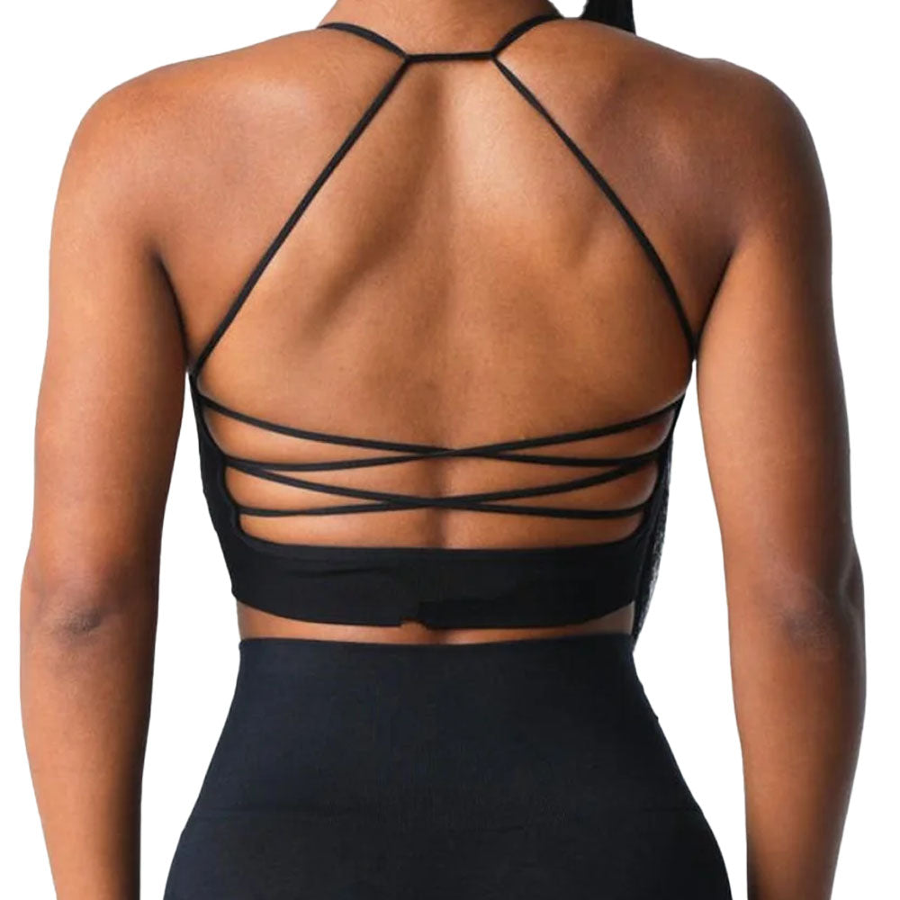 Chloe Mid Rise Crop Top - Jet Black