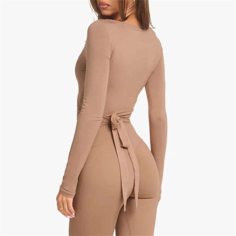 Angelic Wrap Top and Leggings 3PCE Outfit Set