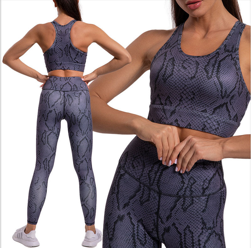 Python Snake skin Leggings with Crop top