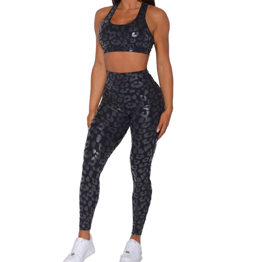 Baller Babe Leopard Leggings and Sports Bra SET