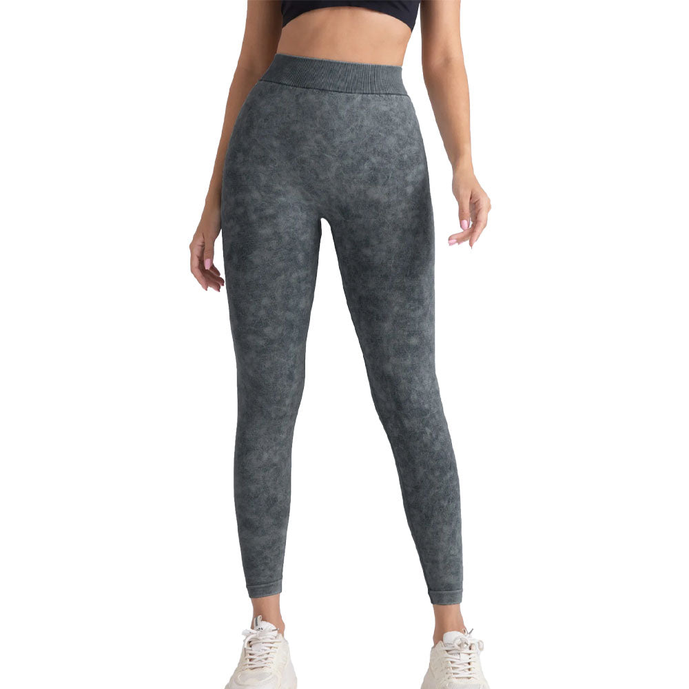 Stonewash Tye Dye yoga scunch bum leggings v waisted