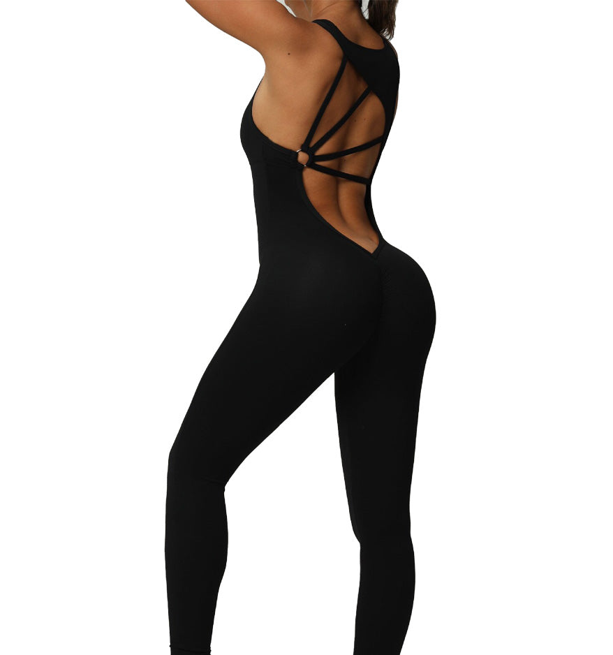 Jet Black Active wear Bodysuit Romper Leggings | Buy Jumpsuits for Yoga and  Gym Clothing