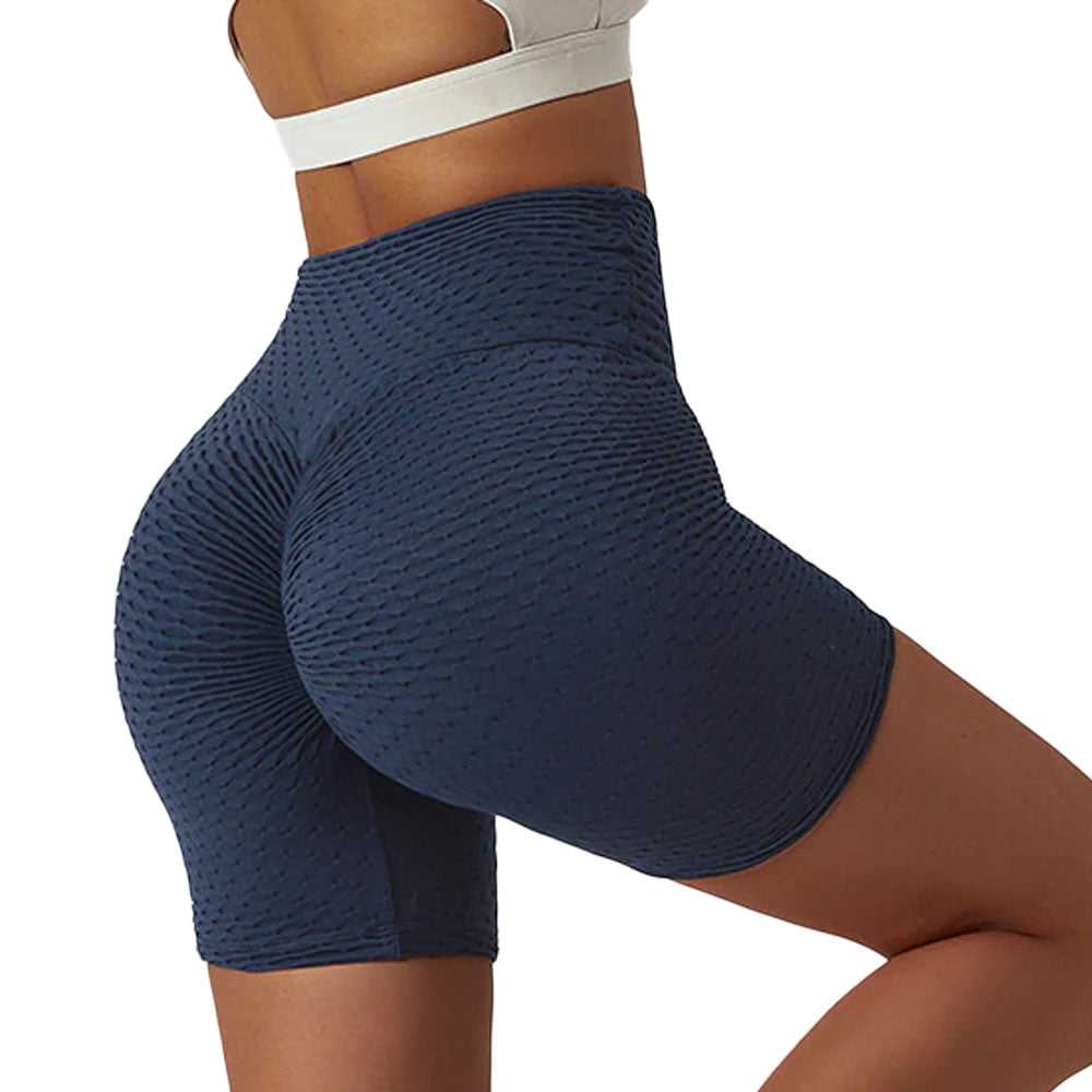 Blue Baller Babe compression activewear shorts in Textured quality fabrics  – Baller Babe Active Wear