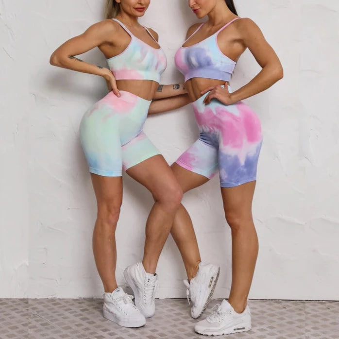 Tye Dye Shorts and Crop Top Set