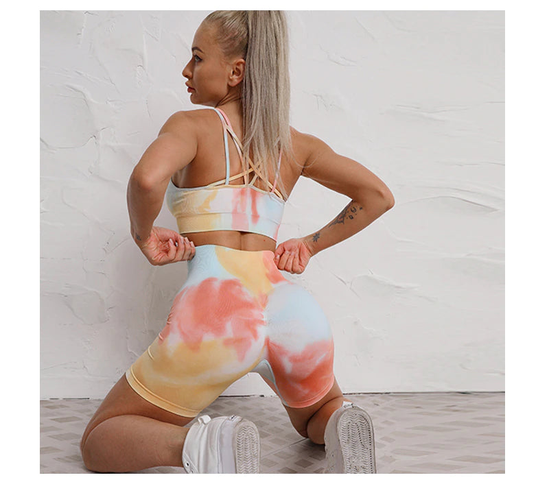 Tye Dye Shorts and Crop Top Set
