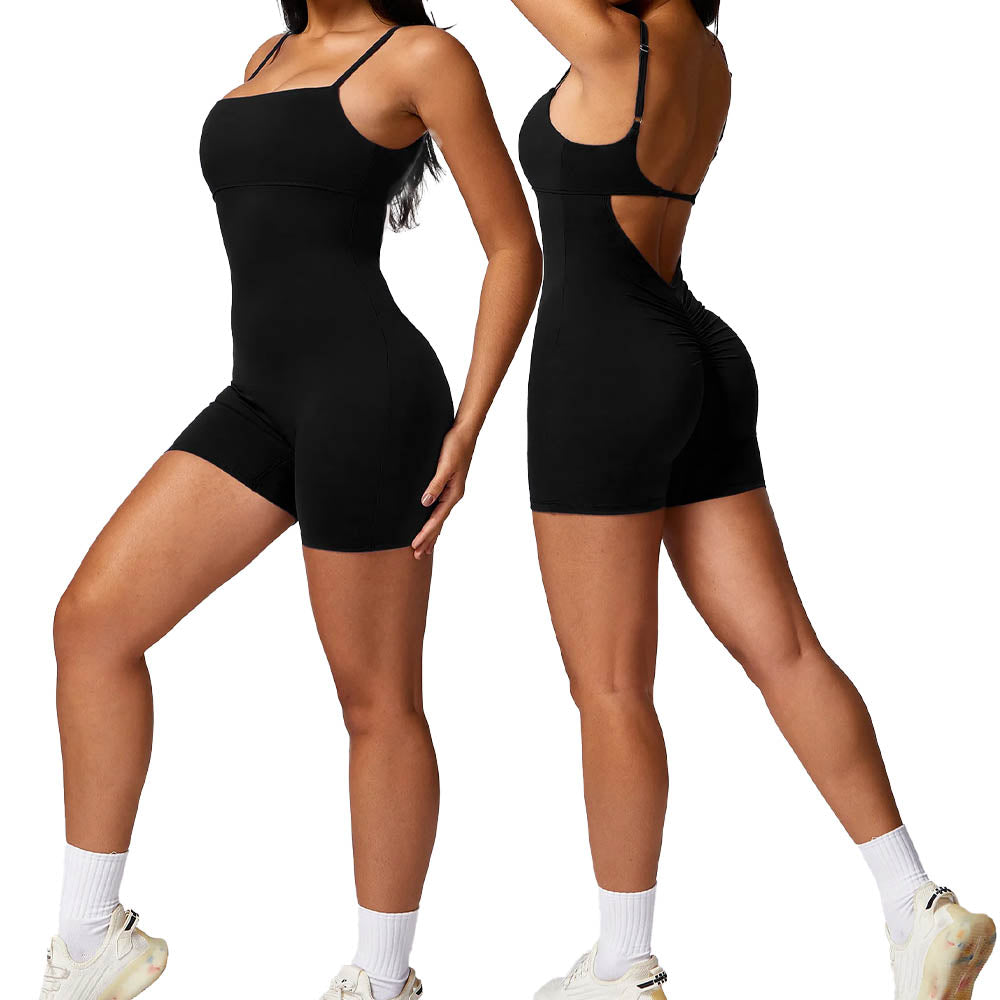 Pump Workout Jumpsuit with open back