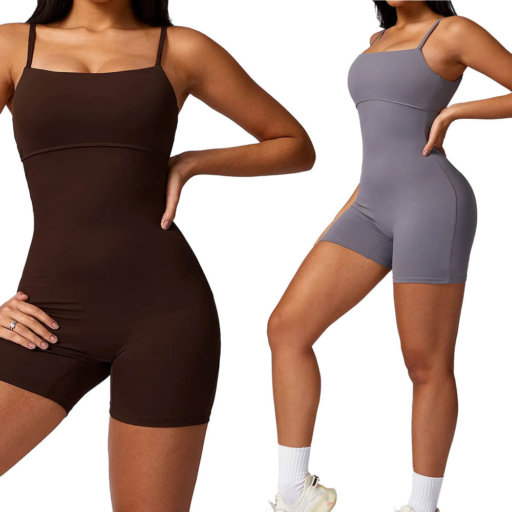 Pump Workout Jumpsuit with open back