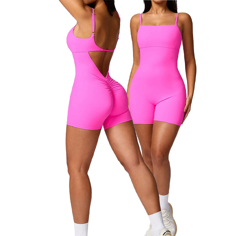 Pump Workout Jumpsuit with open back