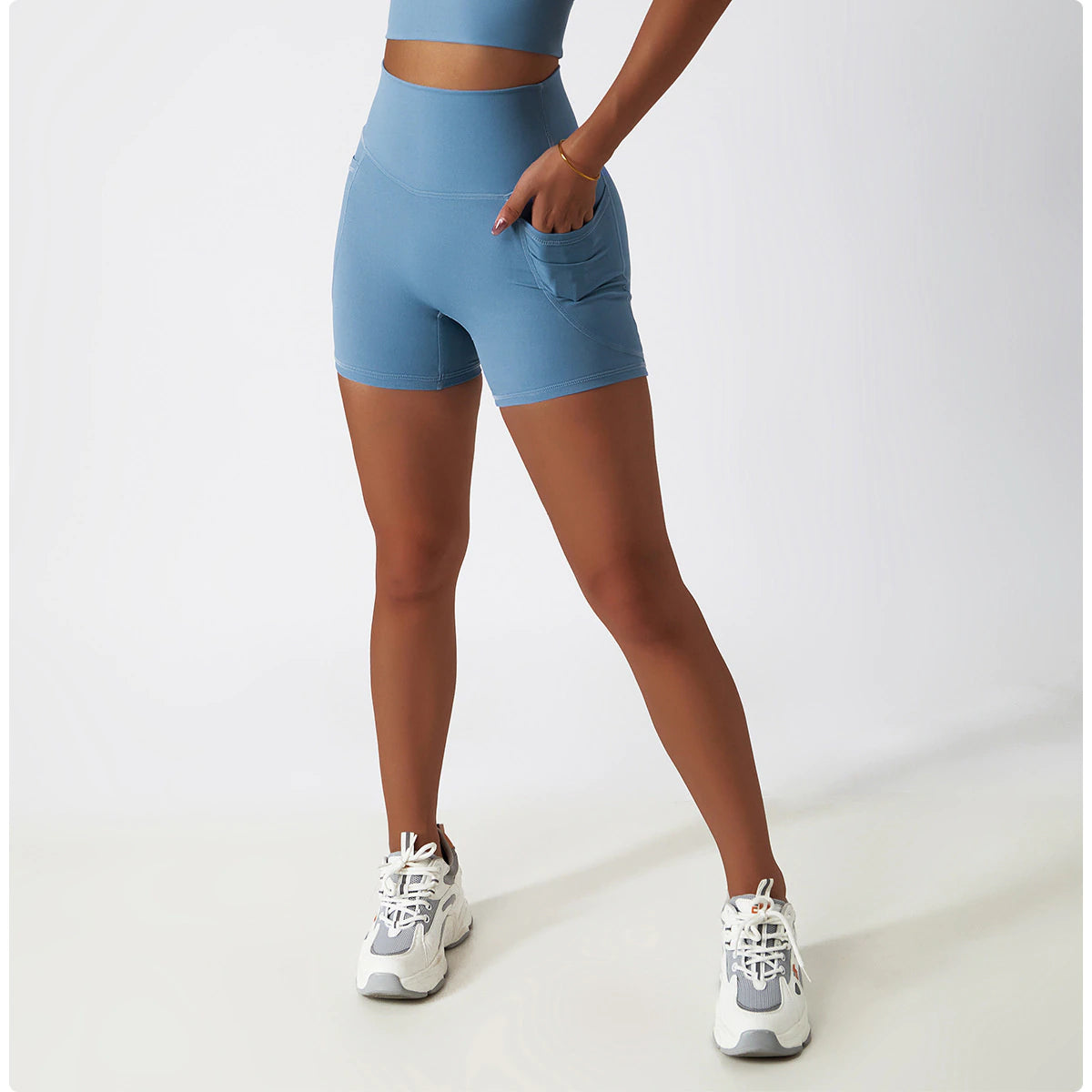 Baby blue best sale spandex shorts