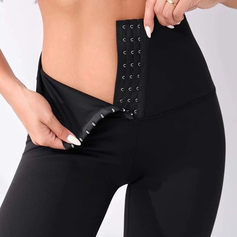 Baller Babe Corset High waist trainer womens leggings in black | SALE