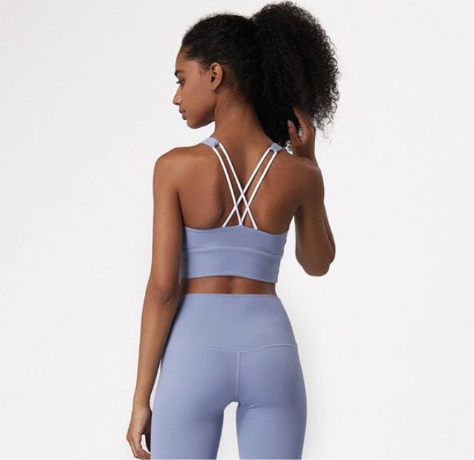 Breezy Blue Baller Babe Savana Top with cross back