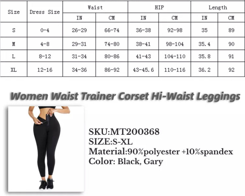 black corsett active wear leggings from ballerbabe