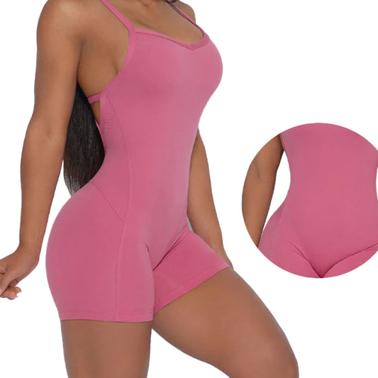 Baller Babe jumpsuit one piece Shorts Pink