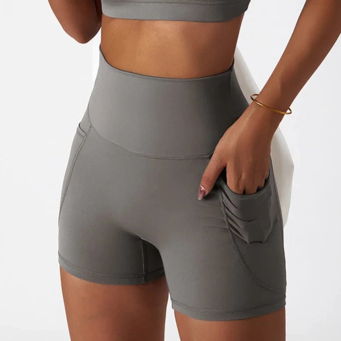 Gray 2025 spandex shorts