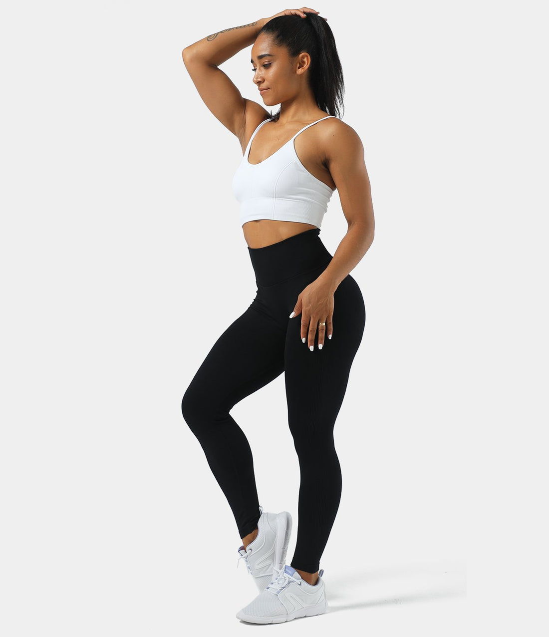 Squat proof leggings in black no seam pants high waist compression tights leggings australia
