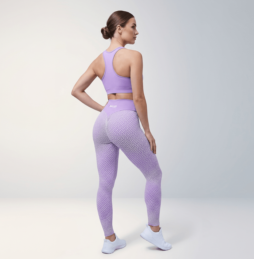 Womens yoga leggings textured high waisted sexy with crop top