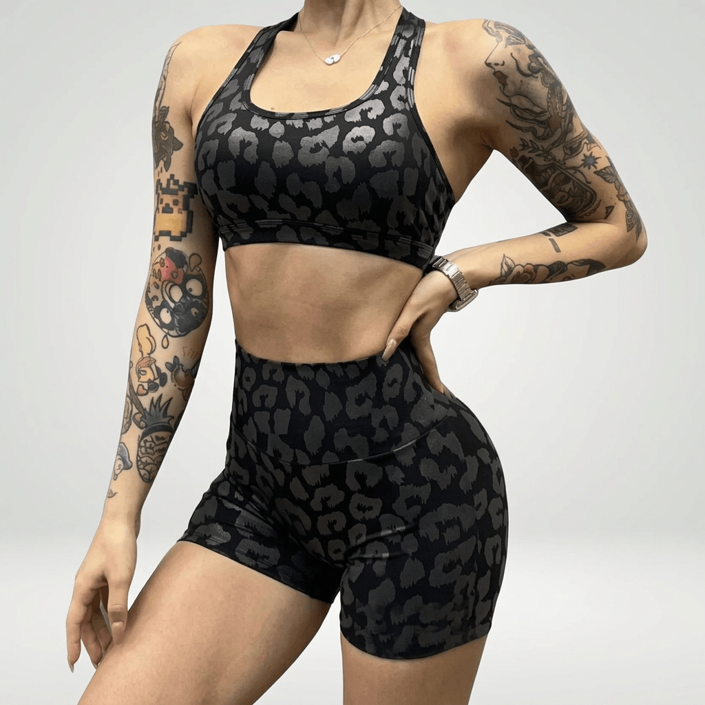 Rainbow multicoloured leggings and crop top sets