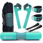 3 in 1 Barbell Pad Set with Carry Bag Wrist Wraps Ankle Straps