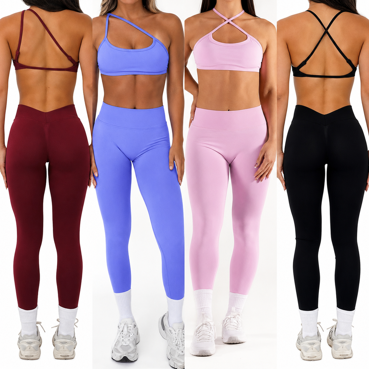 Barely There Adjustable Bralette & V Leggings Set