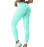 Aqua GreenBlue Brazilian Scrunch Leggings with V Back