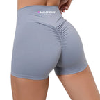 Baller Babe High Waisted scrunch Shorts Blue Grey