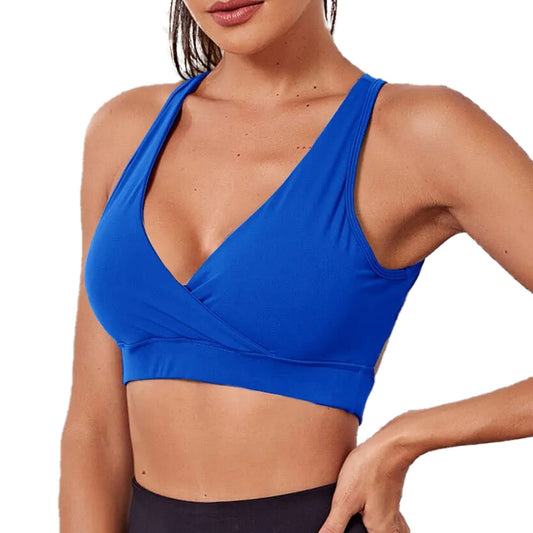 Cosmo Electric Blue V crop top by Baller babe