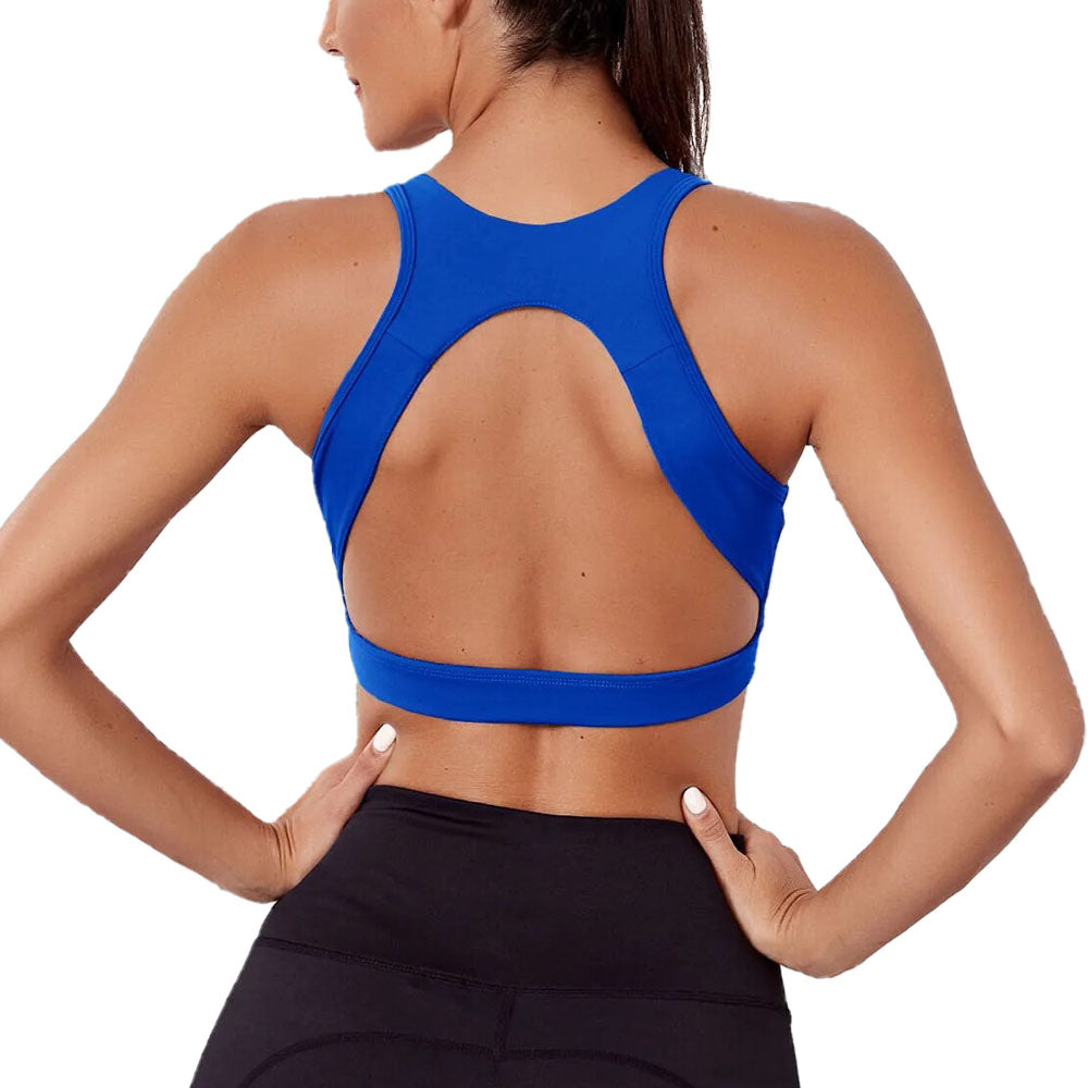 Cosmo Electric Blue V crop top by Baller babe