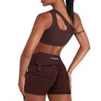 Miami Cargo Shorts with Off Shoulder Crop Top Set