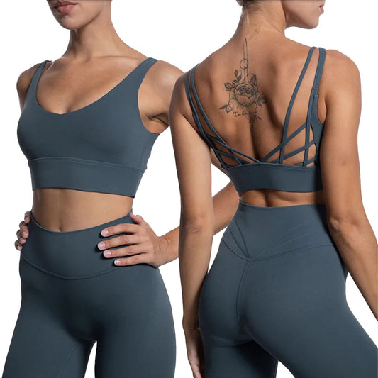 Butterfly Back Sports Bra with Leggings (SET) 8 Colours