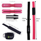 Complete Booty Band Barbell Pad Set and Accessories (9 PCS) - Pink