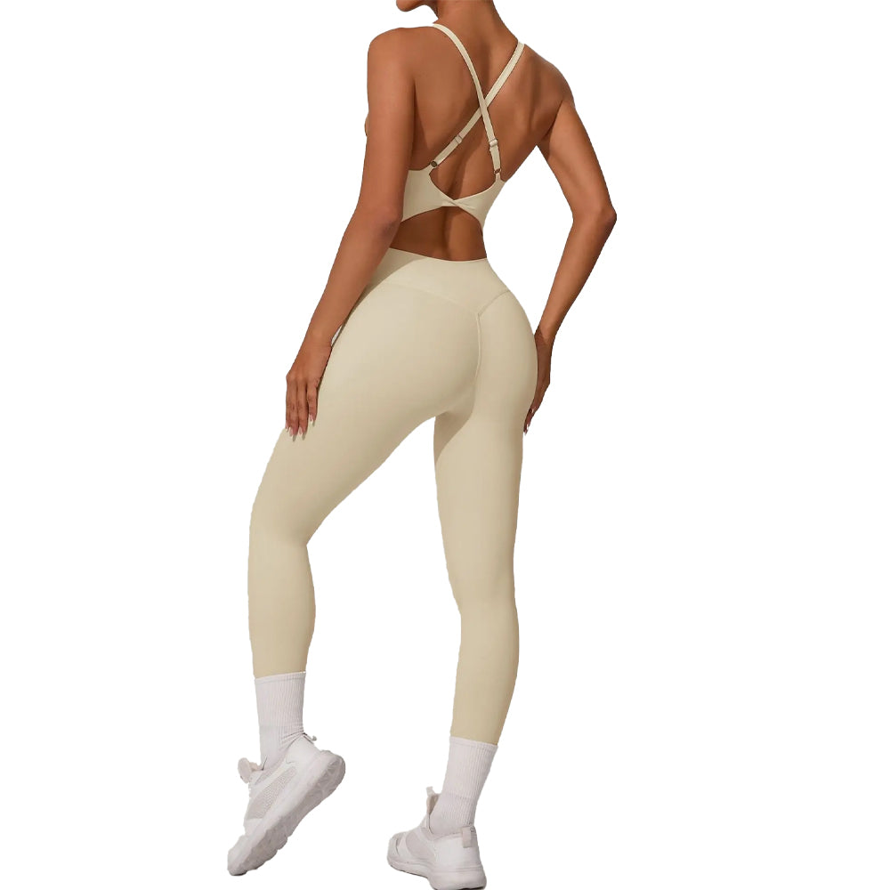 One Piece Bodysuit U-Neck Cross Back Adjustable