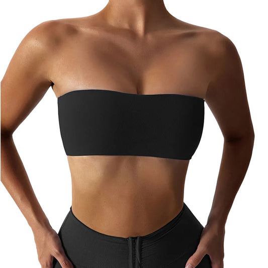 Bandeau Top in Jet Black