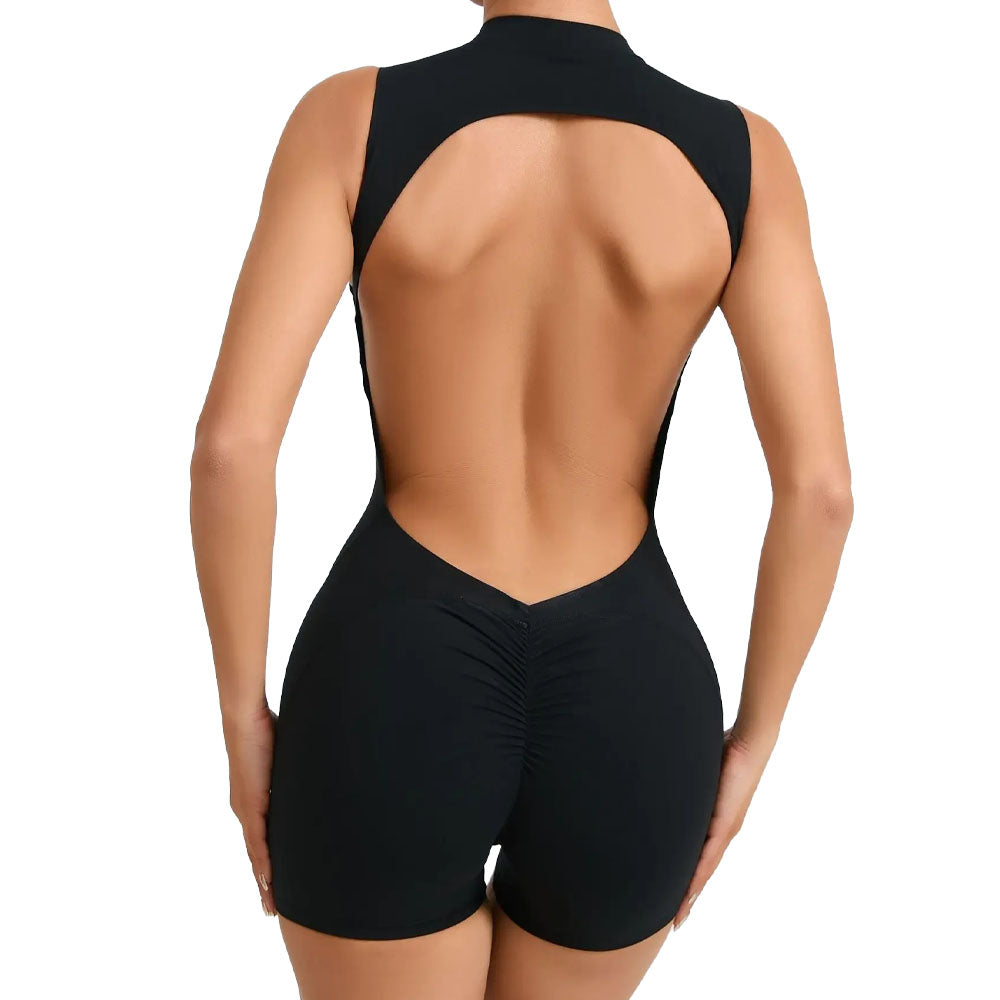 Baller Babe Open Back Training Jumpsuit Shorts V2