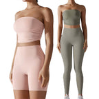Alexi Yoga Bandeau Top with Shorts Or Leggings