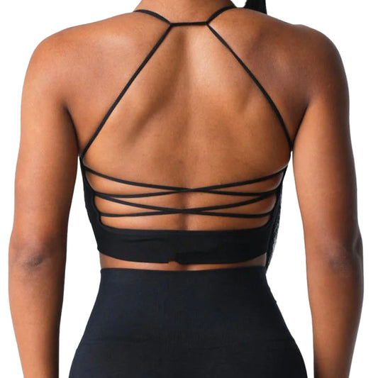 Chloe Mid Rise Crop Top - Jet Black