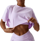 Plaine Jane Cotton Loose T-Shirt Purple