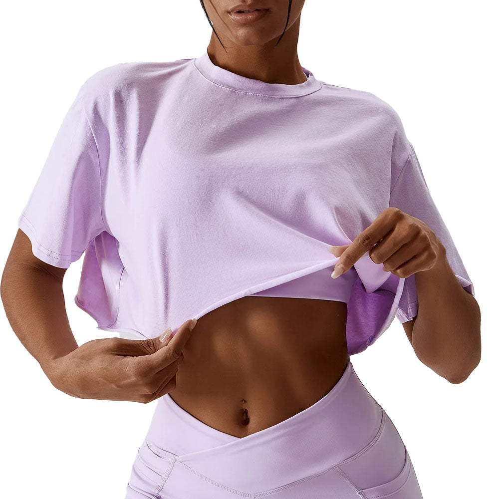 Plaine Jane Cotton Loose T-Shirt Purple