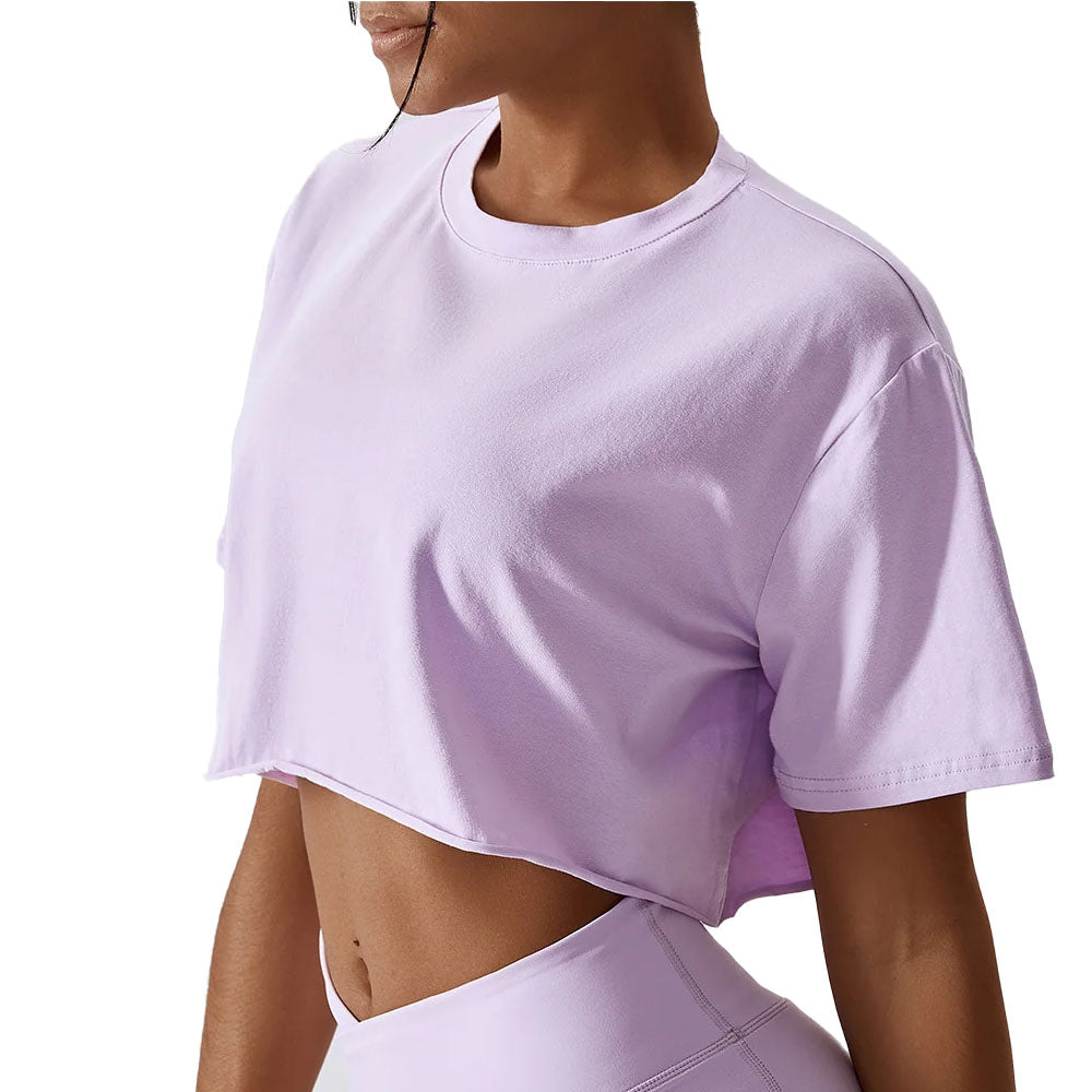 Plaine Jane Cotton Loose T-Shirt Purple