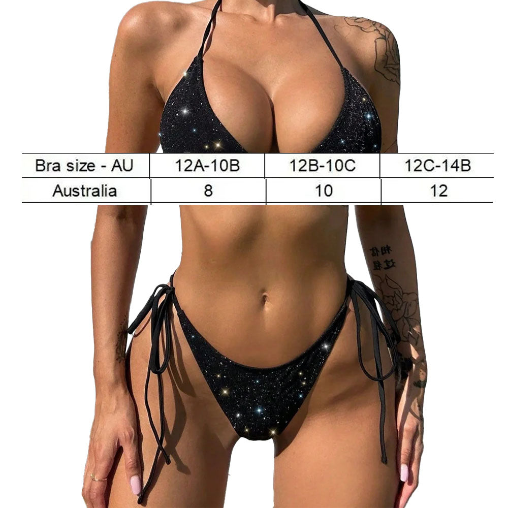 Black Sparkel Bikini Set