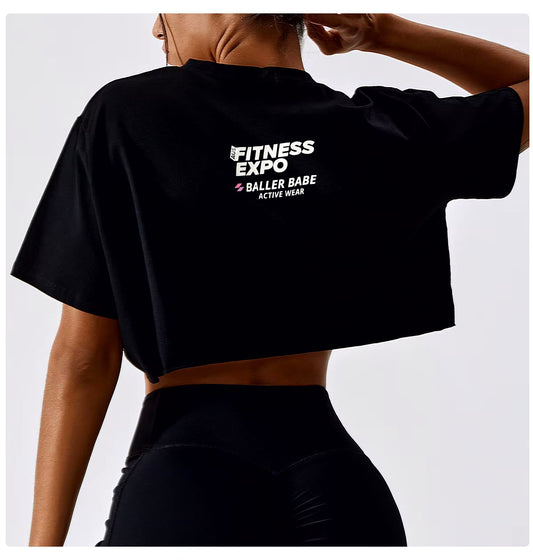 Exclusive AusFitness Expo & Baller Babe Loose Cropped T-Shirt