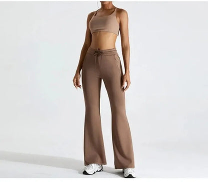 Harper yoga tracksuit pants Brown
