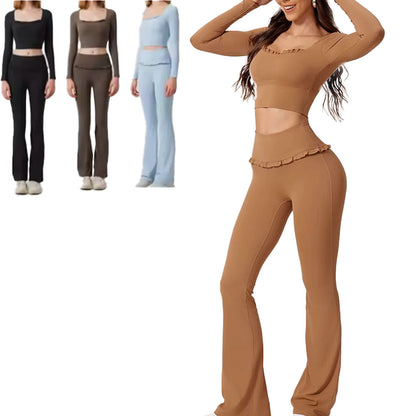 Frilled Bambini Flare Leggings Activewear Set