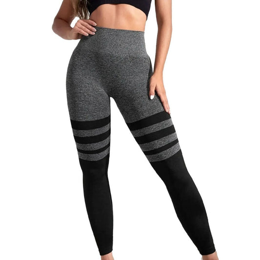 Thigh High Sock Leggings in Black Grey