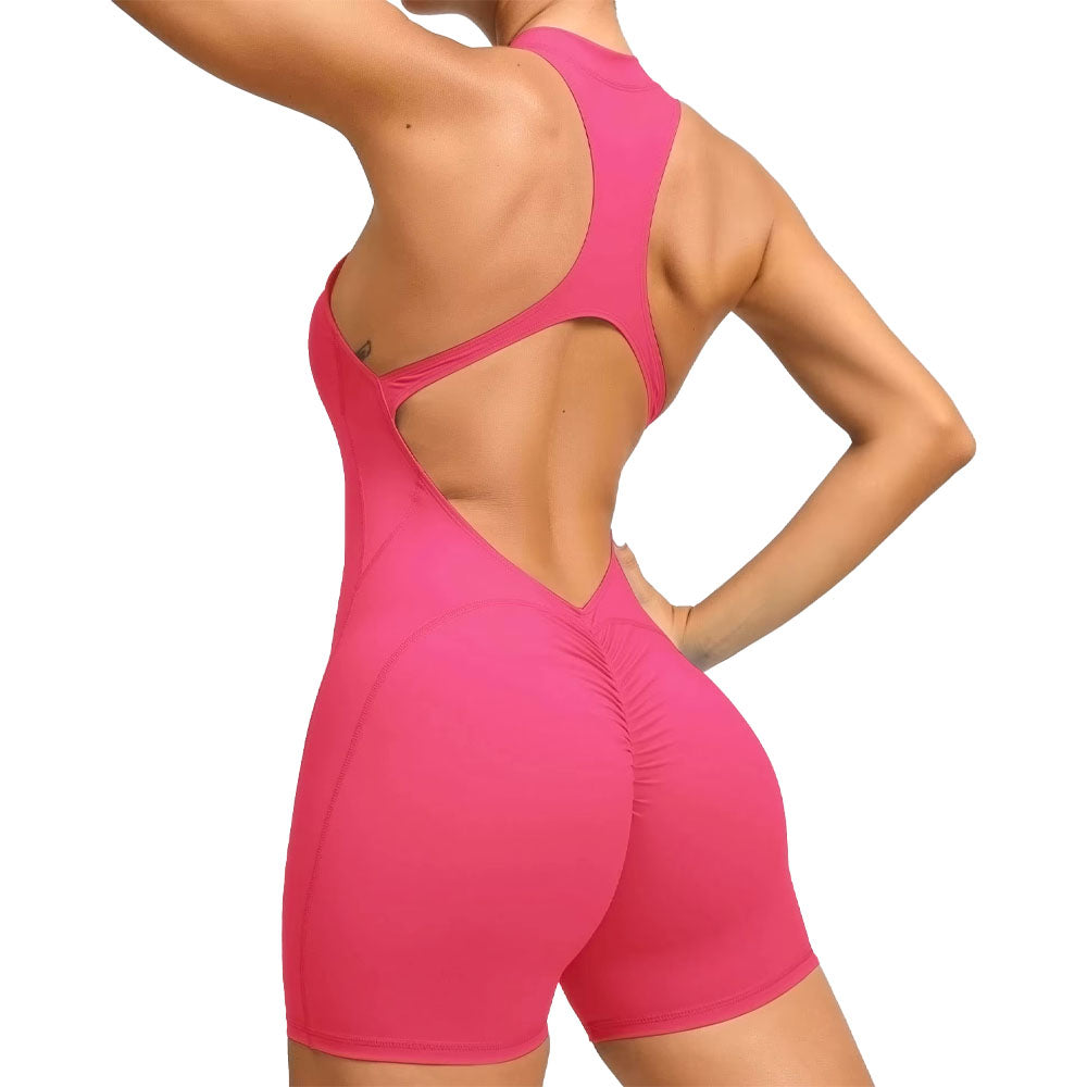 Baller Babe gym Bodysuit with Zip Green