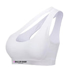 White halter neck crop top by baller babe