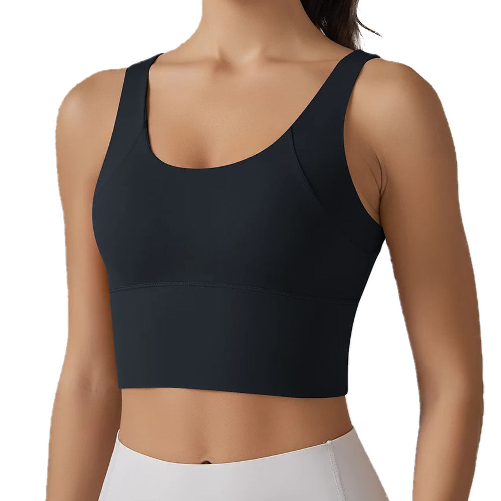 Ivy womens V Back crop top Black