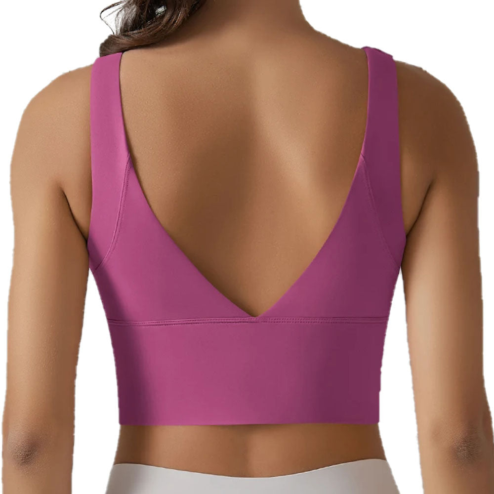 Ivy womens V Back crop top Pink