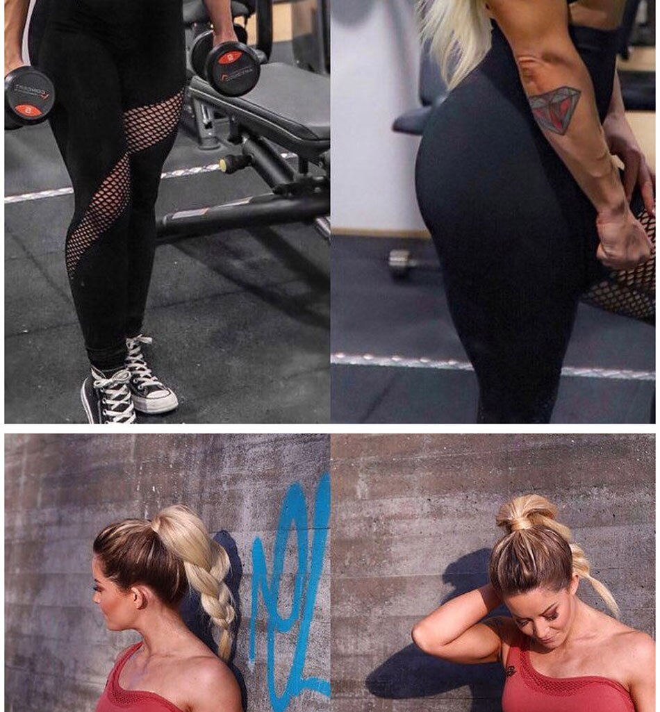 Seamless Black Mesh Baller Babe Active Leggings